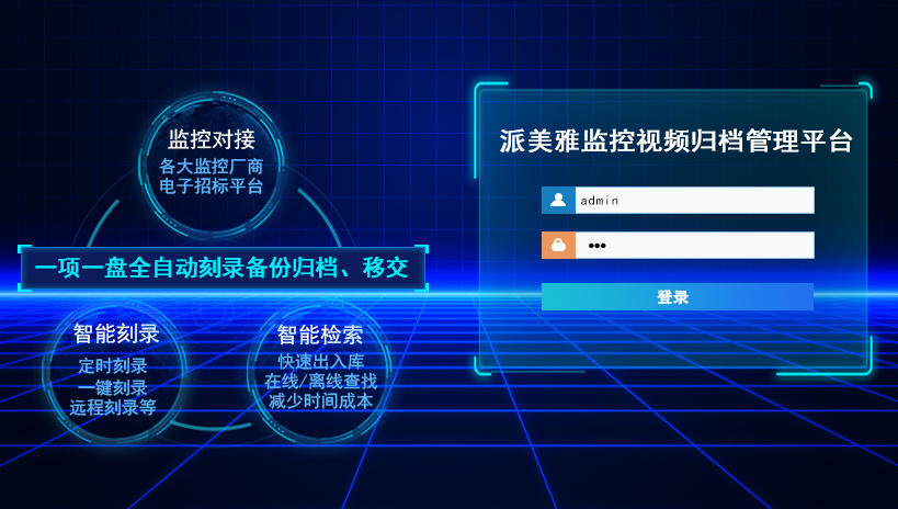 派美雅監控視頻歸檔管理平臺